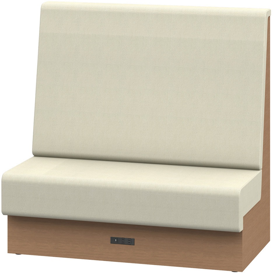 LLL-12SHAK1TF6 ノットワーク 収納付ソファ ハイバック 直線タイプ コンセント付 W1200<配送時組立サービス付> 1台 イトーキ 【通販モノタロウ】