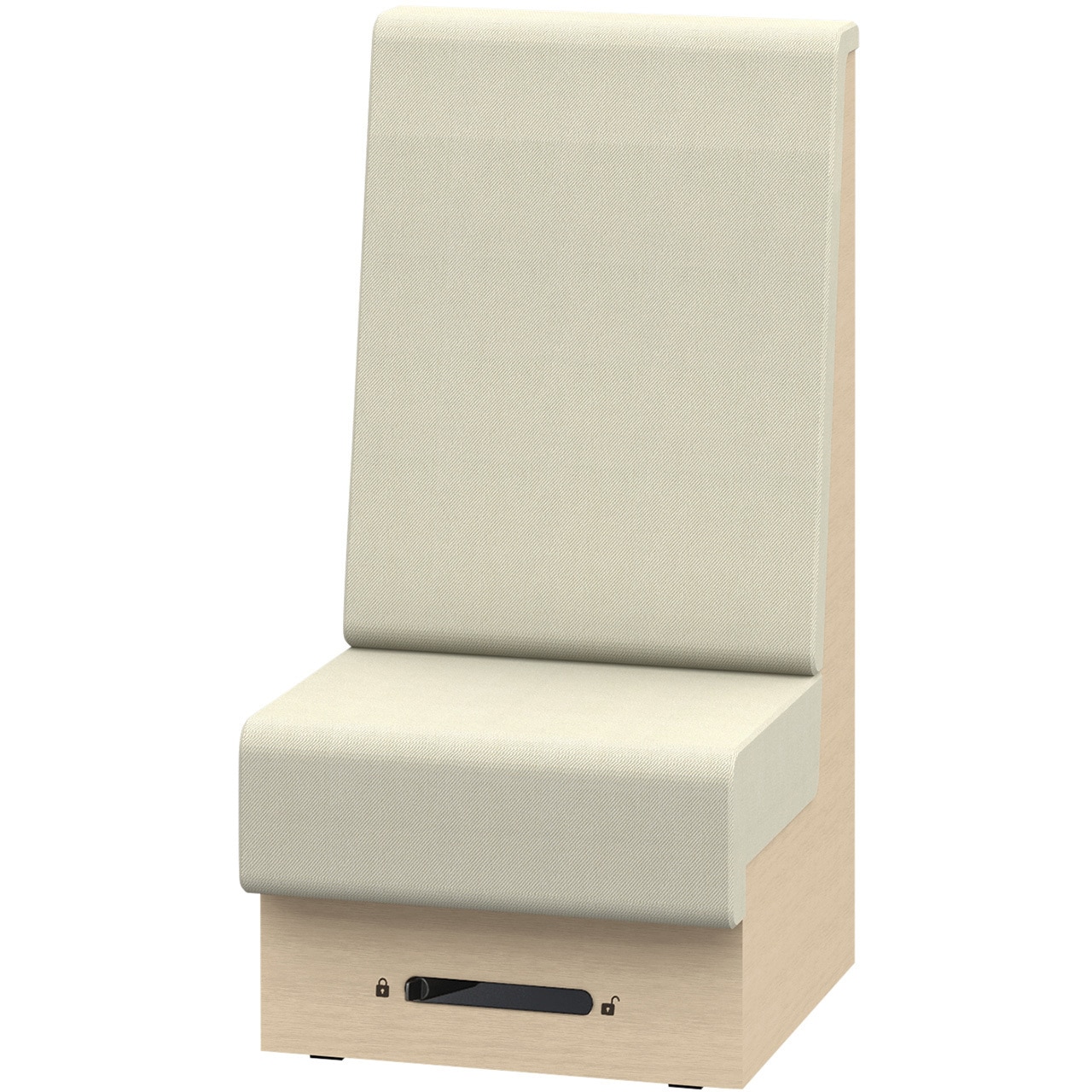 LLL-06SHCN1DF6 ノットワーク 収納付ソファ ハイバック 直線タイプ キャスター付 W600<配送時組立サービス付> 1台 イトーキ 【通販モノタロウ】