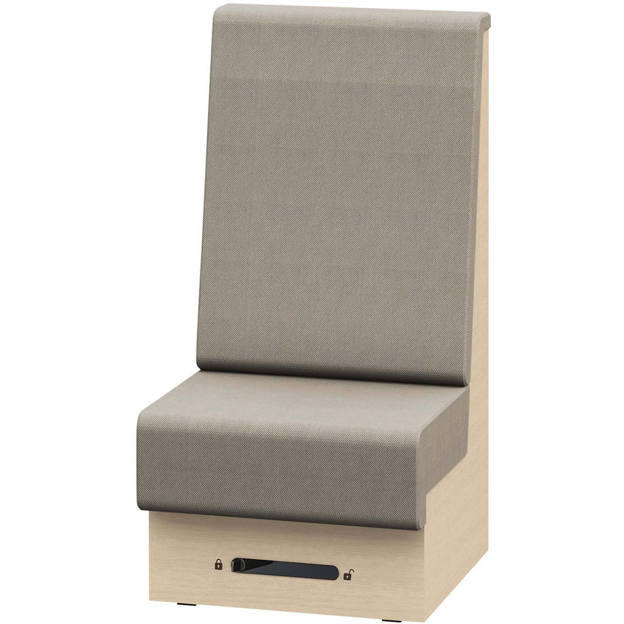 LLL-06SHCN1DY3 ノットワーク 収納付ソファ ハイバック 直線タイプ キャスター付 W600<配送時組立サービス付> 1台 イトーキ 【通販モノタロウ】