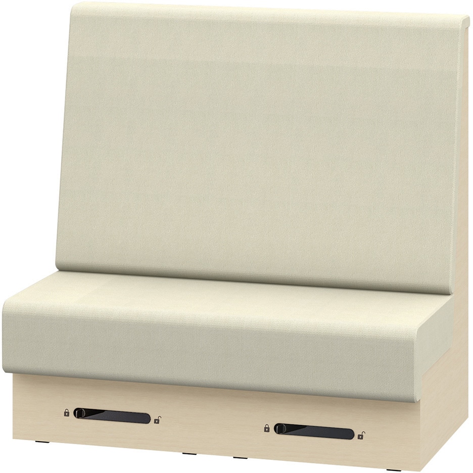 LLL-12SHCN1AF6 ノットワーク 収納付ソファ ハイバック 直線タイプ キャスター付 W1200<配送時組立サービス付> 1台 イトーキ 【通販モノタロウ】