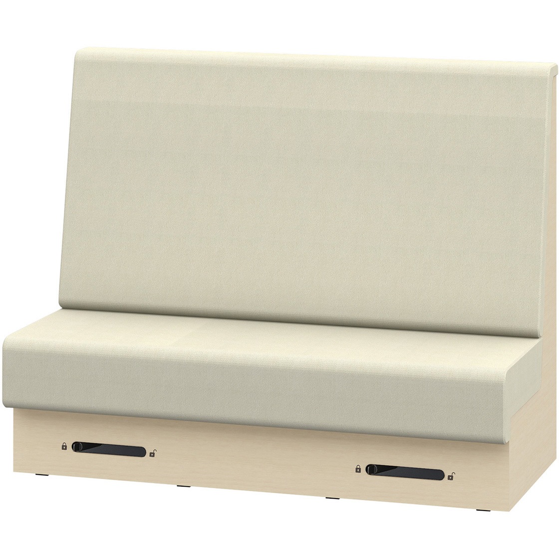 LLL-15SHCN1AF6 ノットワーク 収納付ソファ ハイバック 直線タイプ キャスター付 W1500<配送時組立サービス付> 1台 イトーキ 【通販モノタロウ】