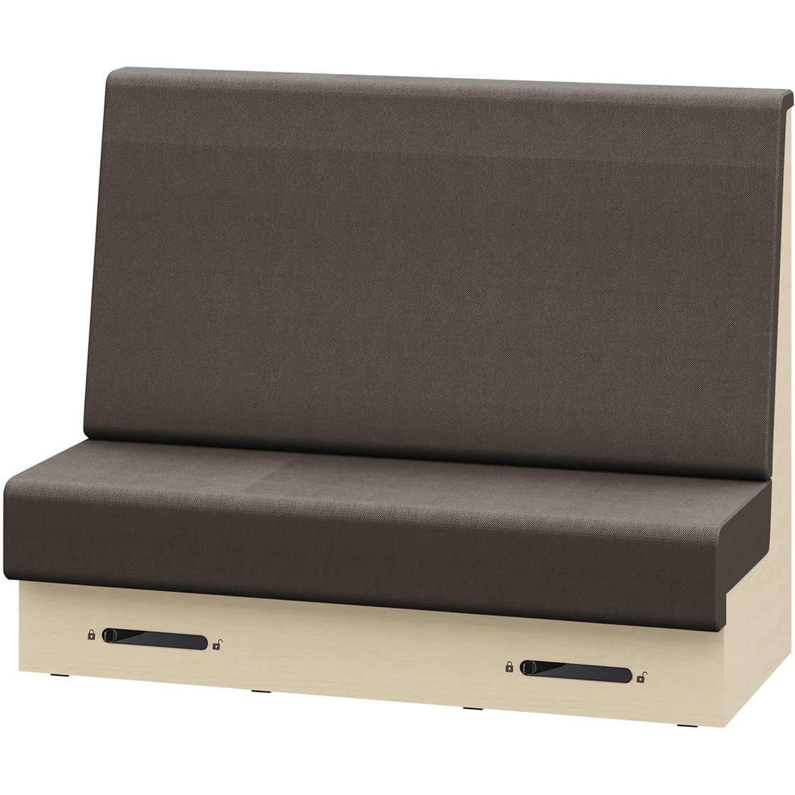 LLL-15SHCN1AH4 ノットワーク 収納付ソファ ハイバック 直線タイプ キャスター付 W1500<配送時組立サービス付> 1台 イトーキ 【通販モノタロウ】