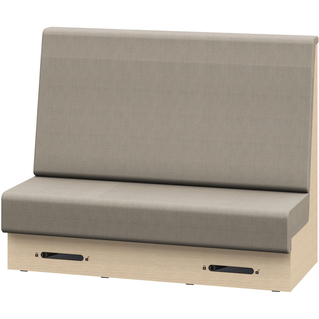 LLL-15SHCN1DY3 ノットワーク 収納付ソファ ハイバック 直線タイプ キャスター付 W1500<配送時組立サービス付> 1台 イトーキ 【通販モノタロウ】