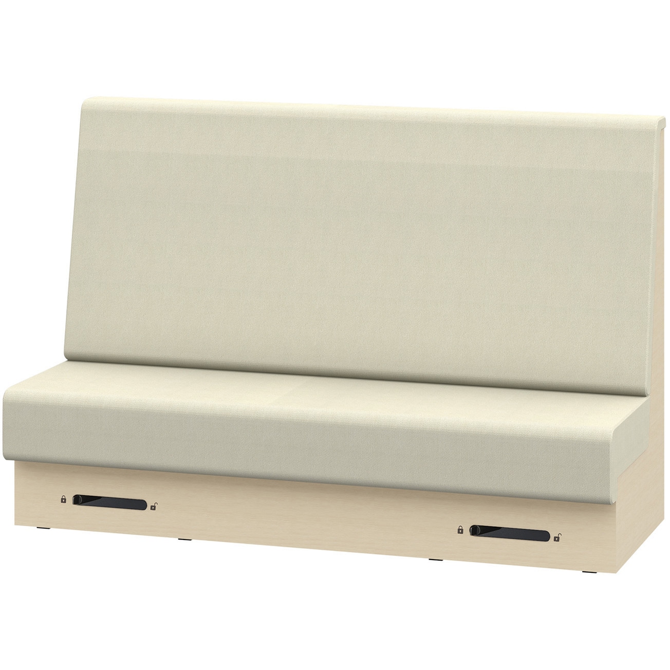 LLL-18SHCN1AF6 ノットワーク 収納付ソファ ハイバック 直線タイプ キャスター付 W1800<配送時組立サービス付> 1台 イトーキ 【通販モノタロウ】