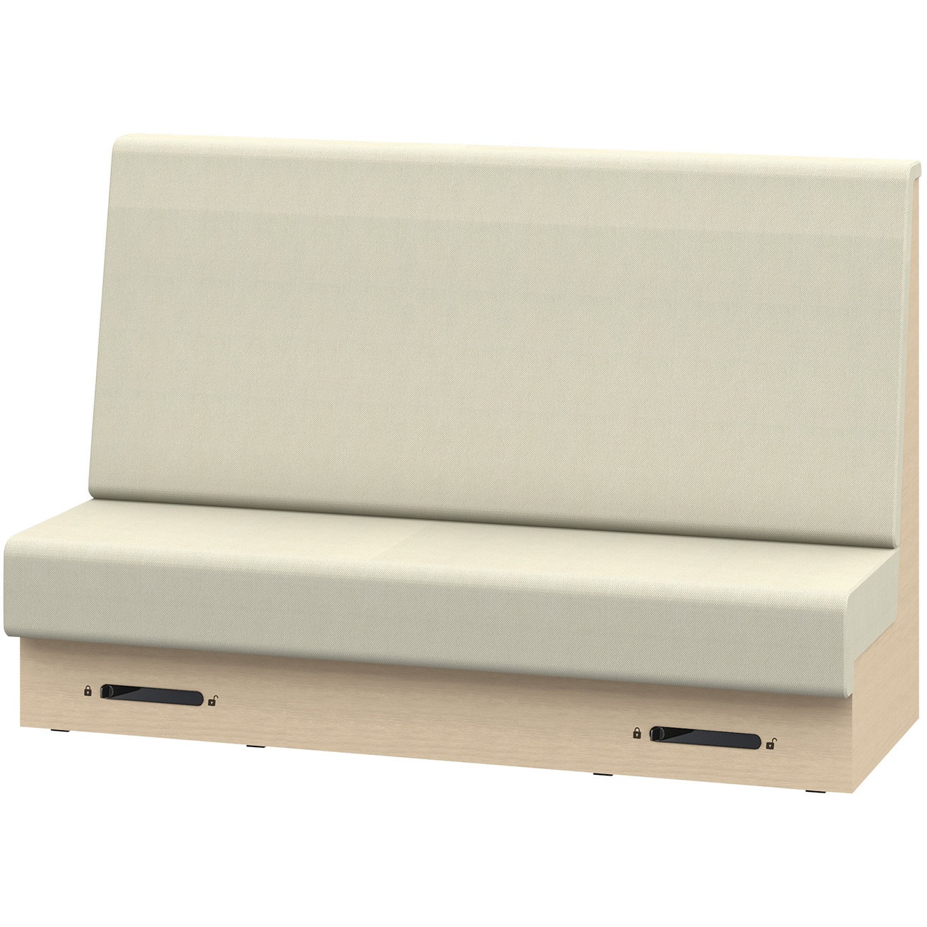 LLL-18SHCN1DF6 ノットワーク 収納付ソファ ハイバック 直線タイプ キャスター付 W1800<配送時組立サービス付> 1台 イトーキ 【通販モノタロウ】