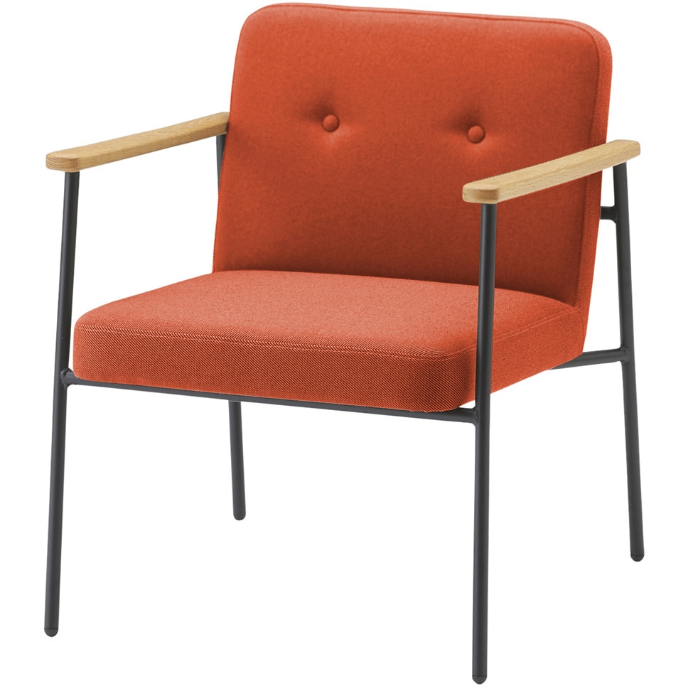 LPK-115C-ND4 ノットワーク ラウンジチェアOA アームチェア<配送時組立サービス付> イトーキ 高さ700mm幅600mm奥行645mm  LPK-115C-ND4