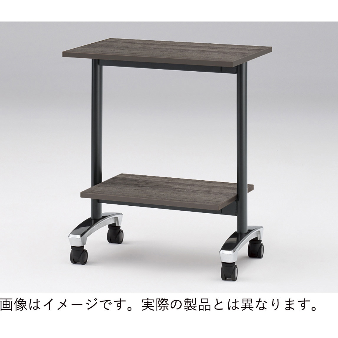 THR-PSW-T161 トラディカ サービスワゴン 塗装脚<配送時組立サービス付> イトーキ ブラック アッシュドパインL 高さ720mm幅600mm奥行450mm  THR-PSW-T161