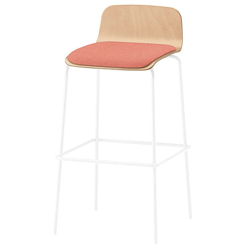 KLL-123C-GHM6 ノットワーク ハイチェア クッション付 布地C<配送時組立サービス付> イトーキ 高さ940mm幅470mm奥行500mm  KLL-123C-GHM6