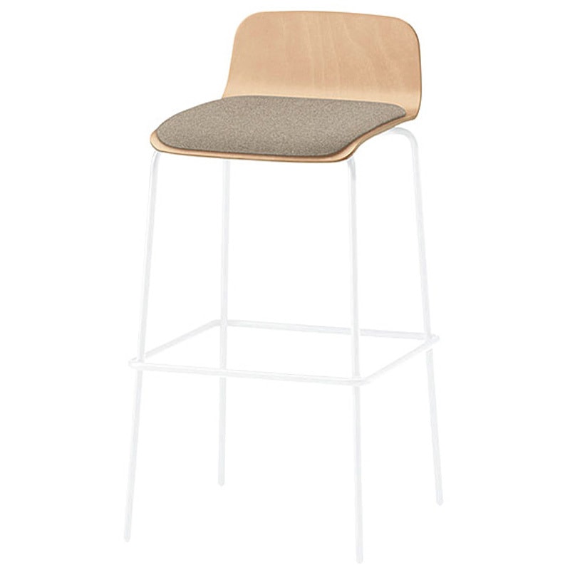 KLL-123C-GHY3 ノットワーク ハイチェア クッション付 布地C<配送時組立サービス付> イトーキ 高さ940mm幅470mm奥行500mm  KLL-123C-GHY3