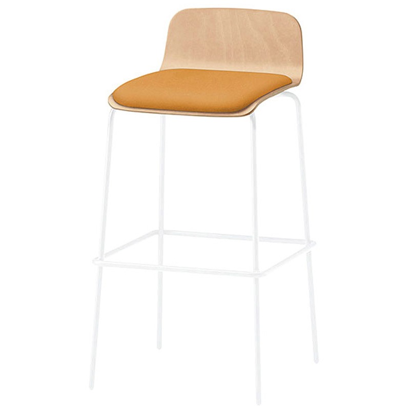 KLL-123DK-GHY8 ノットワーク ハイチェア クッション付 ビニールレザーDK<配送時組立サービス付> イトーキ 高さ940mm幅470mm奥行500mm  KLL-123DK-GHY8