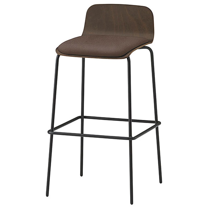 KLL-123DK-TNK1 ノットワーク ハイチェア クッション付 ビニールレザーDK<配送時組立サービス付> イトーキ 高さ940mm幅470mm奥行500mm  KLL-123DK-TNK1