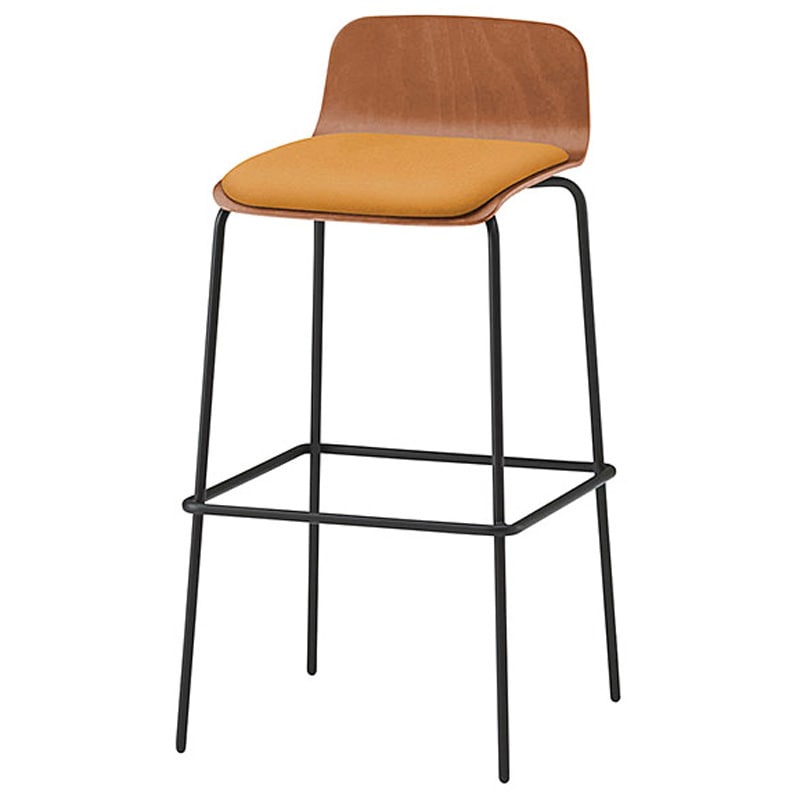 KLL-123DK-TTY8 ノットワーク ハイチェア クッション付 ビニールレザーDK<配送時組立サービス付> イトーキ 高さ940mm幅470mm奥行500mm  KLL-123DK-TTY8 29,887円