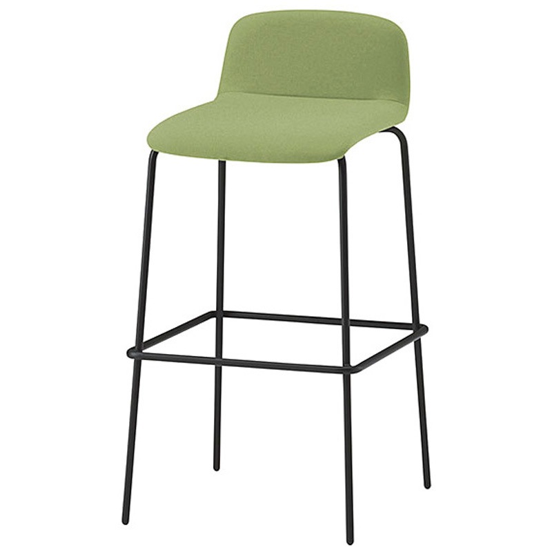 KLL-133C1-T1L8 ノットワーク ハイチェア 張りぐるみタイプ 布地C<配送時組立サービス付> イトーキ ブラック 高さ940mm幅465mm奥行500mm  KLL-133C1-T1L8