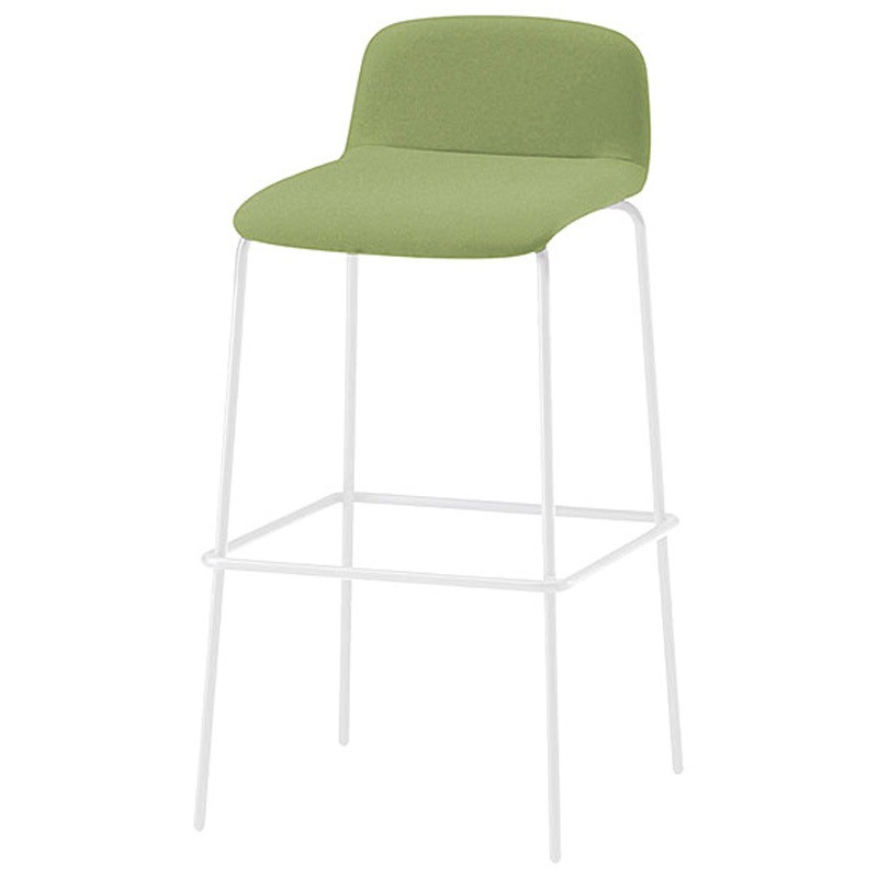 KLL-133C1-W9L8 ノットワーク ハイチェア 張りぐるみタイプ 布地C<配送時組立サービス付> イトーキ ホワイト 高さ940mm幅465mm奥行500mm  KLL-133C1-W9L8