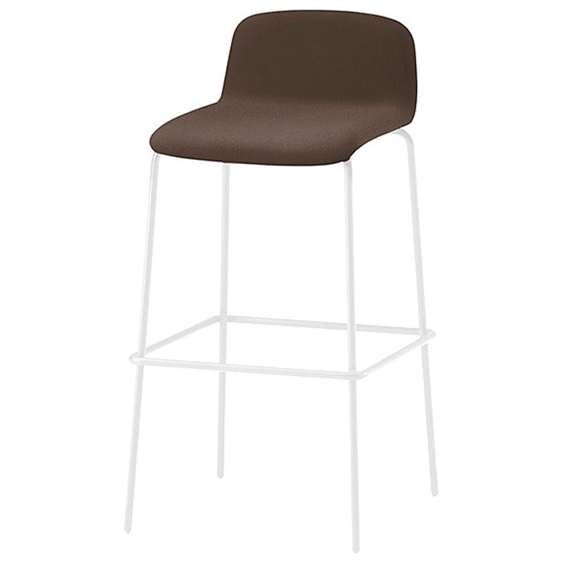 KLL-133DK-W9K1 ノットワーク ハイチェア 張りぐるみタイプ ビニールレザーDK<配送時組立サービス付> イトーキ 高さ940mm幅465mm奥行500mm  KLL-133DK-W9K1