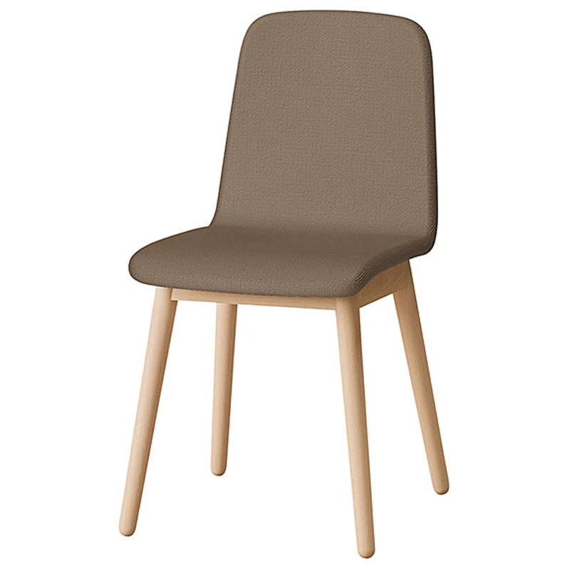 KLL-134C1-LK2 ノットワーク 背座一体木脚チェア 張りぐるみタイプ 布地C<配送時組立サービス付> イトーキ ラスティックビーチL 高さ805mm幅425mm奥行535mm  KLL-134C1-LK2