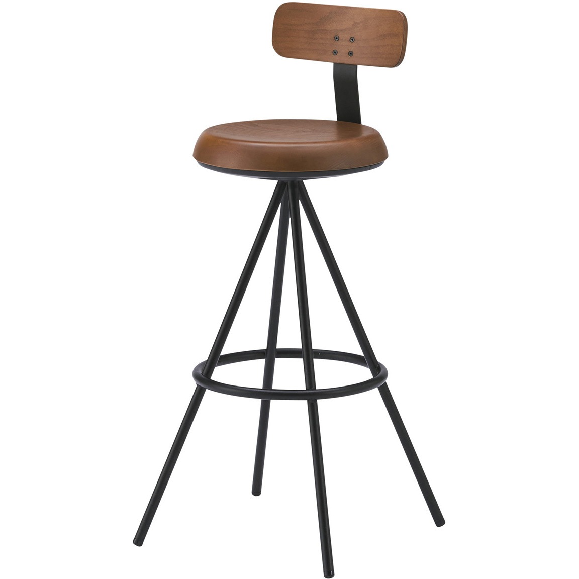 KLU-303-TT ノットワーク 回転スツール ハイタイプ 背付<配送時組立