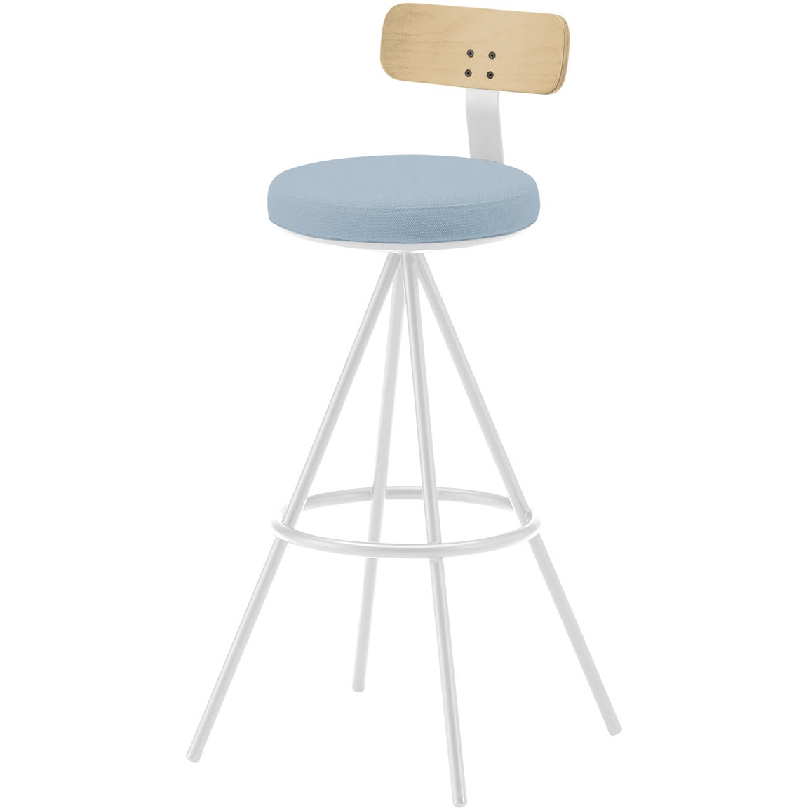 KLU-303C-WGS5 ノットワーク 回転スツール ハイタイプ 背付 座クッション付 布地C<配送時組立サービス付> 1台 イトーキ 【通販モノタロウ】