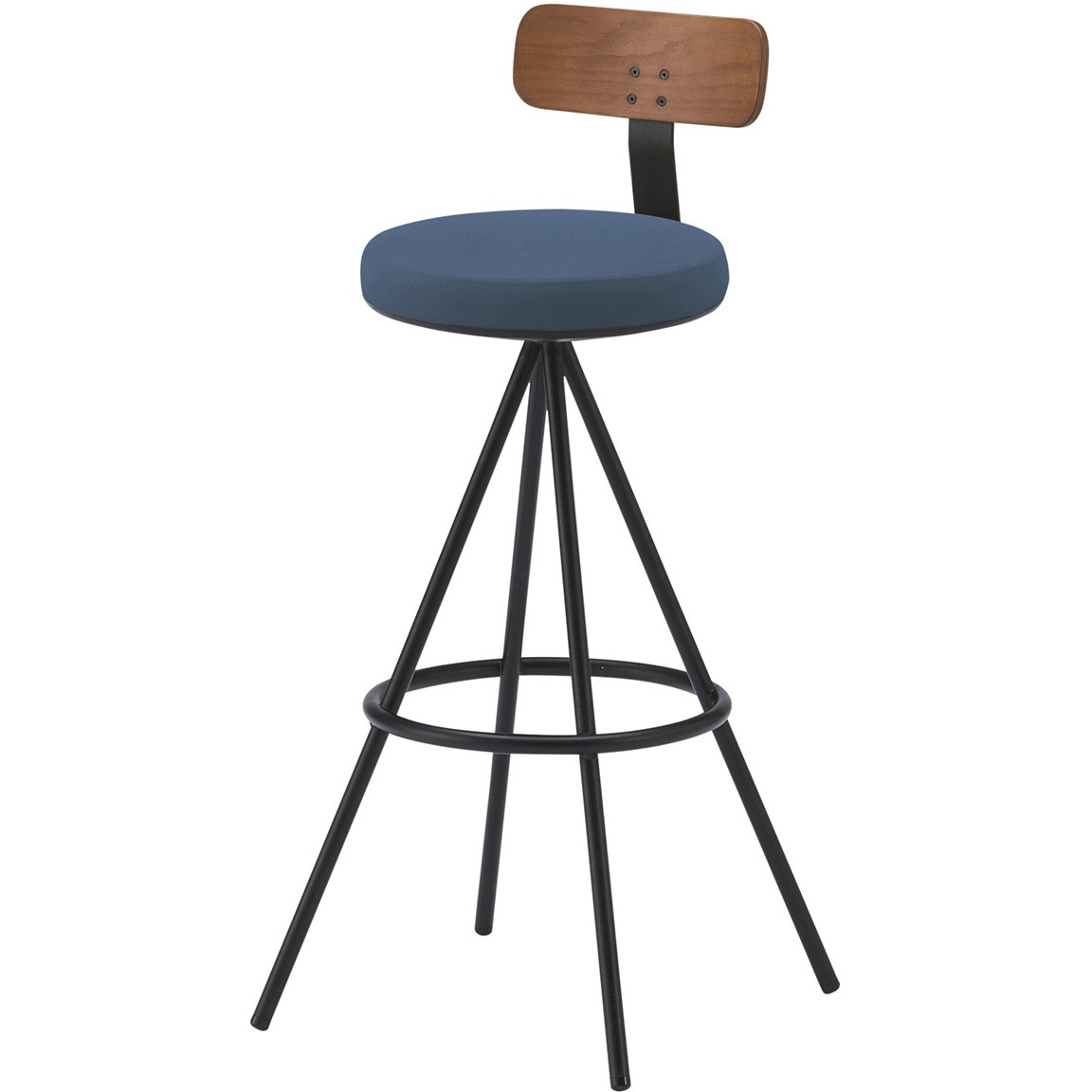 KLU-303DK-T1N2 ノットワーク 回転スツール ハイタイプ 背付 座クッション付 ビニールレザーDK<配送時組立サービス付> 1台 イトーキ 【通販モノタロウ】 44,187円