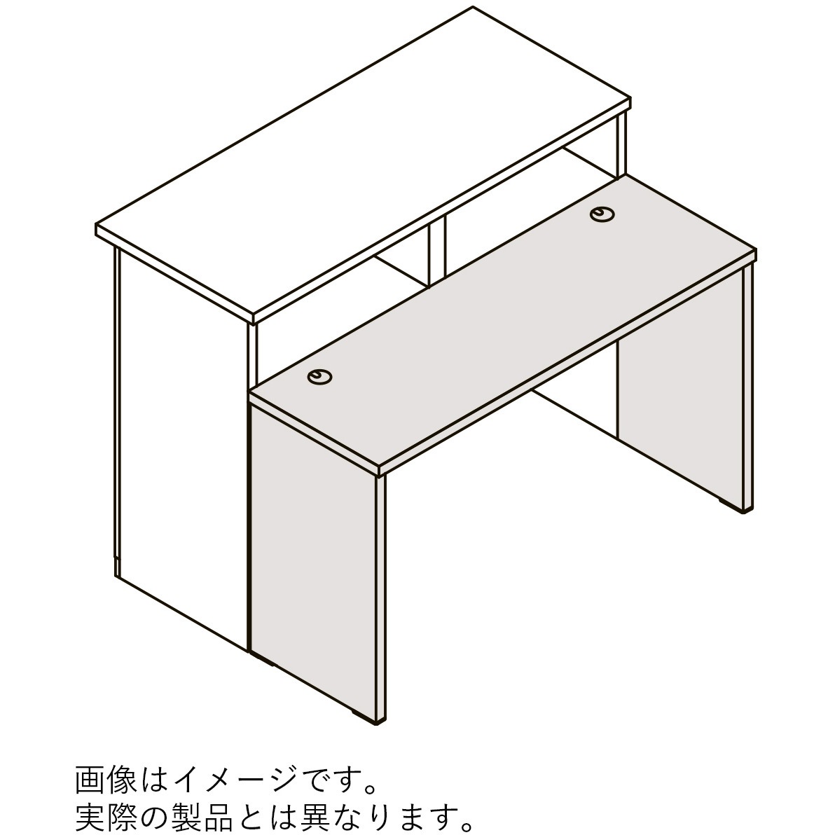 NJN-947F1-92T2 NJハイカウンター インフォメーションテーブル W902<配送時組立サービス付> イトーキ 高さ730mm奥行400mm  NJN-947F1-92T2