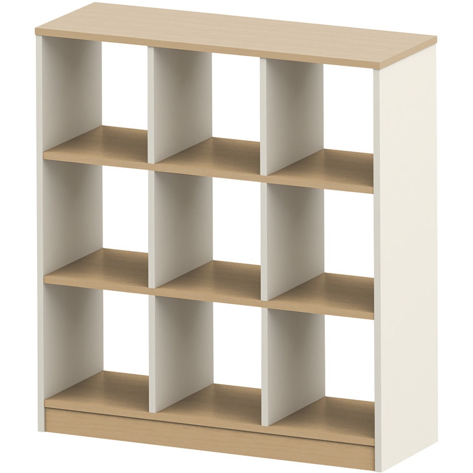 HLL-1111S-GD ノットワーク オープンシェルフ 3×3タイプ バックパネルなし<配送時組立サービス付> イトーキ 高さ1125mm幅1059mm奥行380mm  HLL-1111S-GD