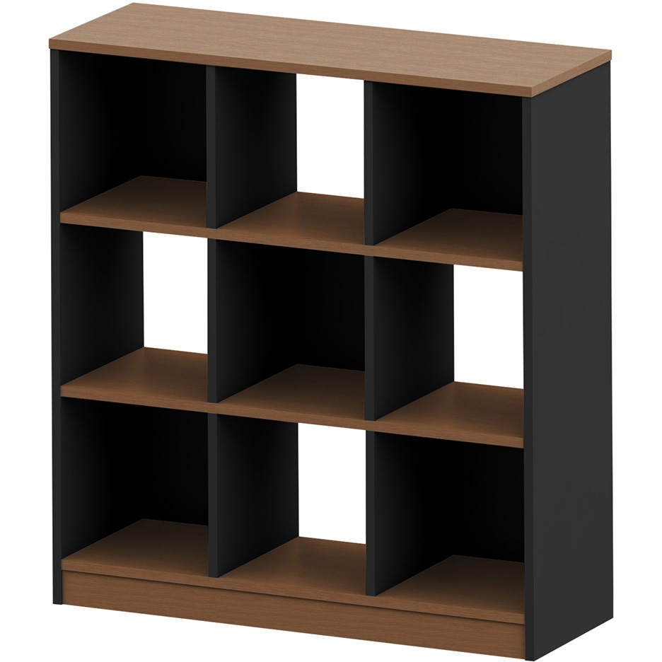HLL-1111SB-TT ノットワーク オープンシェルフ 3×3タイプ バックパネル付<配送時組立サービス付> イトーキ トリニティオーク色 高さ1125mm幅1059mm奥行380mm  HLL-1111SB-TT