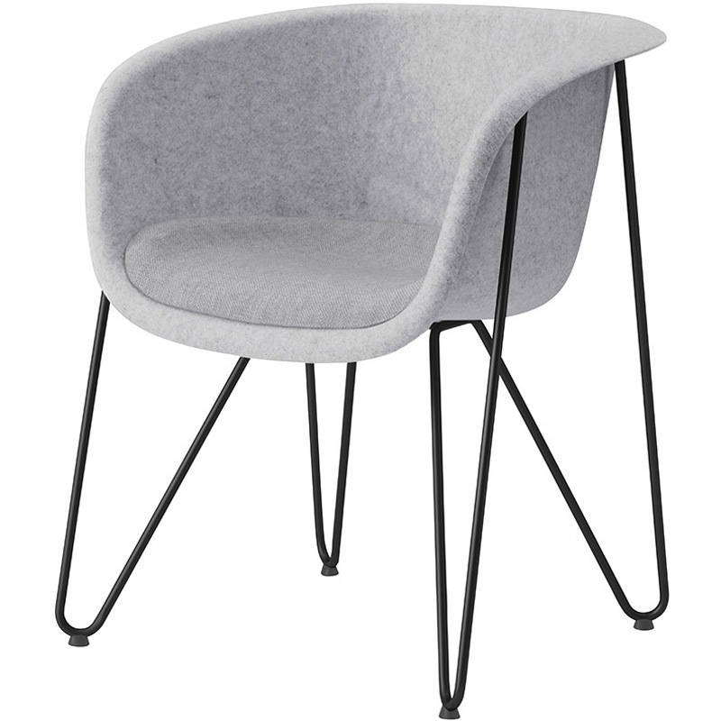 KLF-325C-T1W125 リフェルト 4本脚 座クッション<配送時組立サービス付> イトーキ ブラック 高さ750mm幅610mm奥行590mm  KLF-325C-T1W125