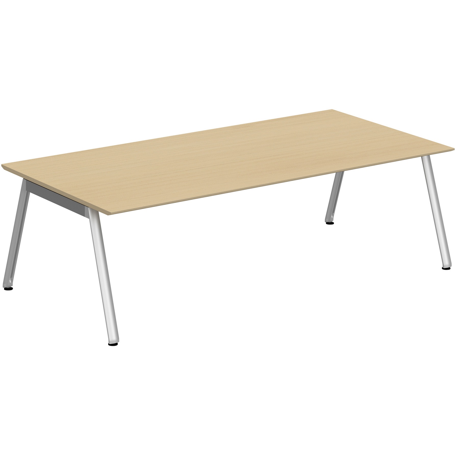 JVT-2412HNPN1PX アフィーノ ミーティングテーブル 角型 アルミミラー脚 W2400×D1200<配送時組立サービス付> 1台 イトーキ 【通販モノタロウ】