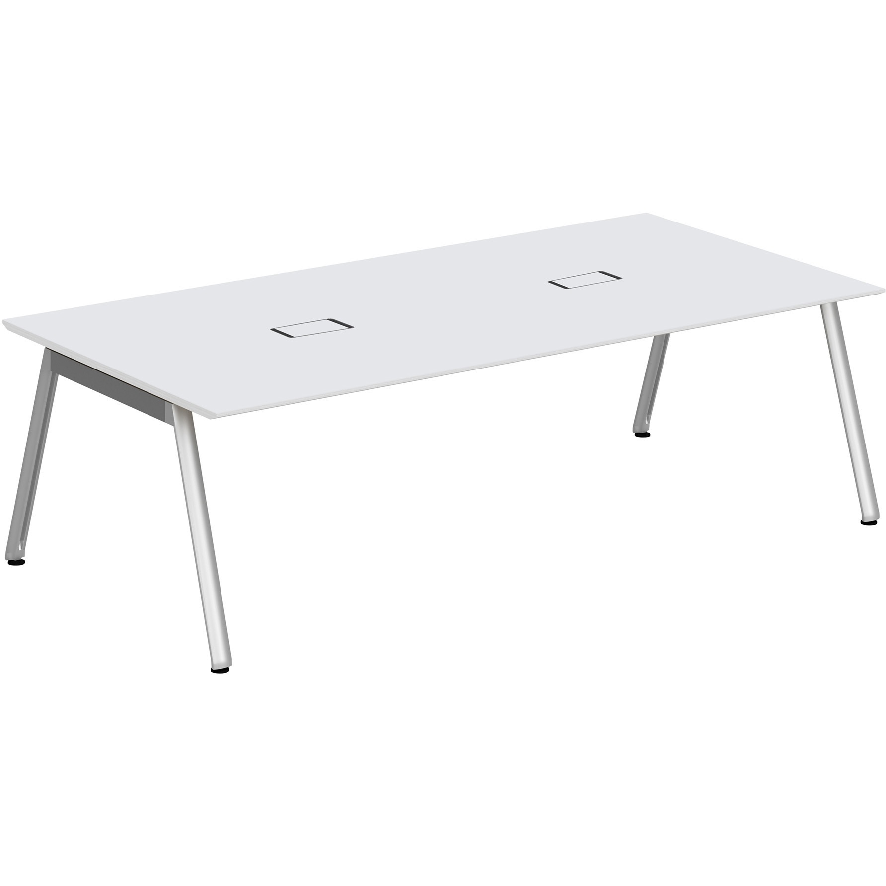 JVT-2412HWPN2PL アフィーノ ミーティングテーブル 角型 配線カバー付 アルミミラー脚 W2400×D1200<配送時組立サービス付> 1台 イトーキ 【通販モノタロウ】