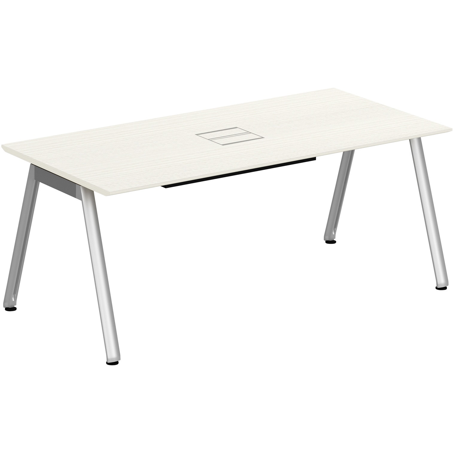 JVT-1809HHPN-PH アフィーノ ミーティングテーブル 角型 配線ユニット付 アルミミラー脚 W1800×D900<配送時組立サービス付> 1台 イトーキ 【通販モノタロウ】