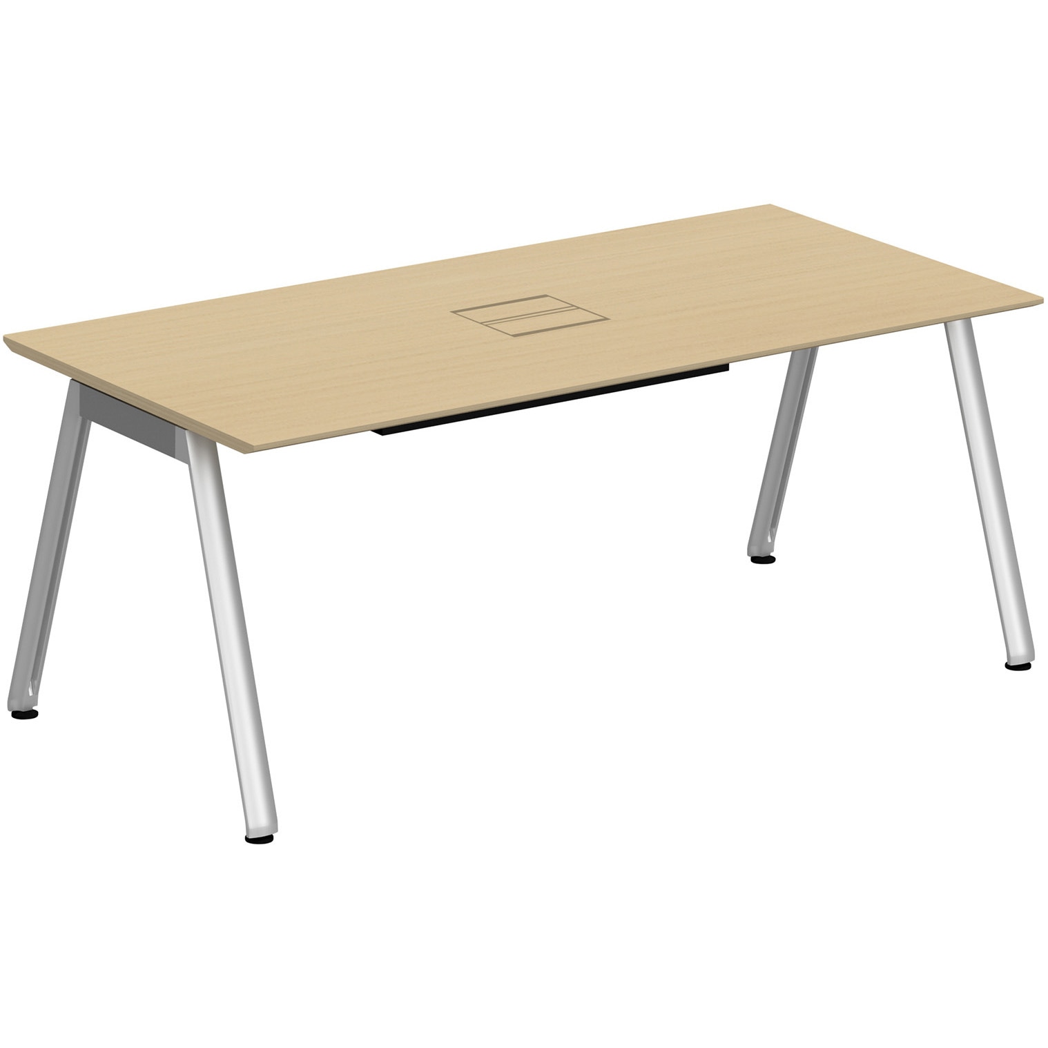 JVT-1809HHPN-PX アフィーノ ミーティングテーブル 角型 配線ユニット付 アルミミラー脚 W1800×D900<配送時組立サービス付> 1台 イトーキ 【通販モノタロウ】