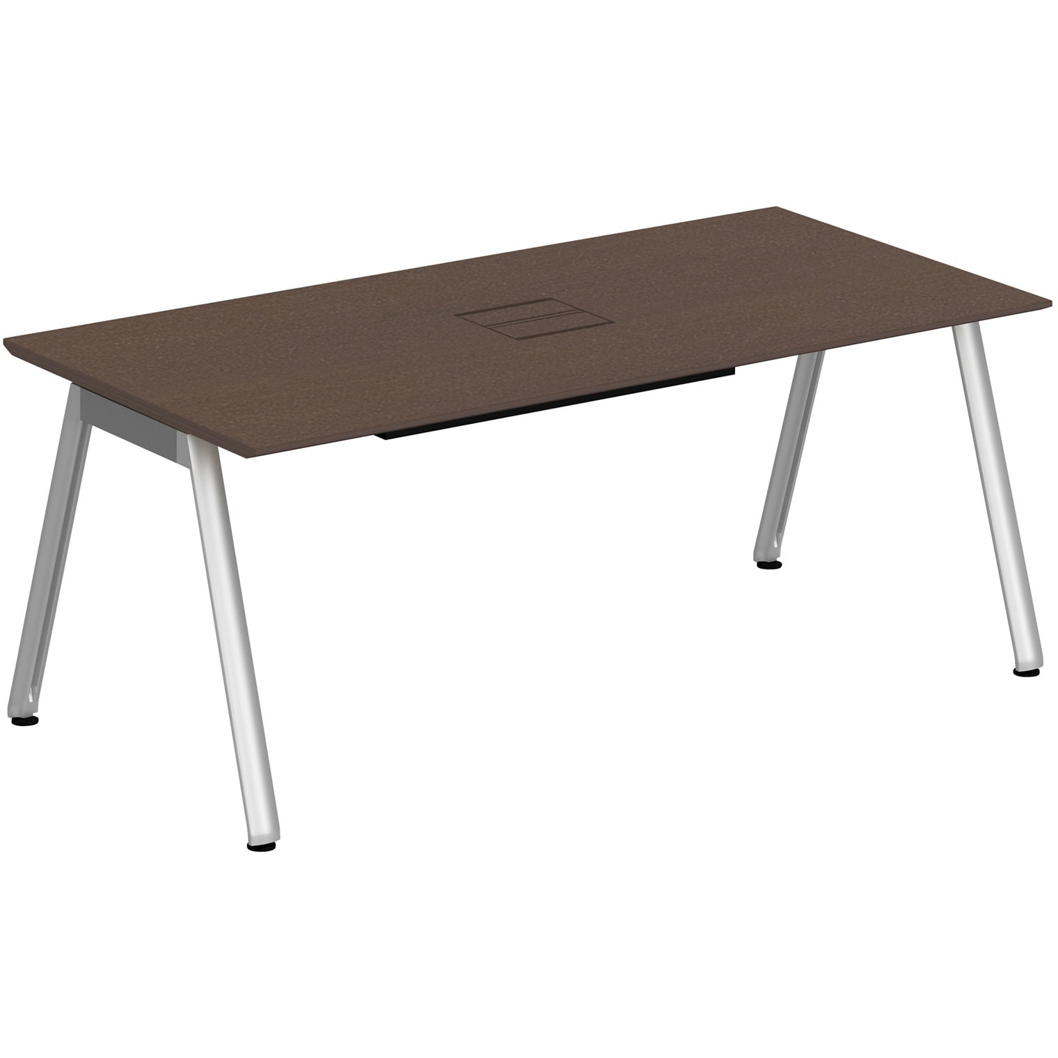 JVT-1809HHPN-PY アフィーノ ミーティングテーブル 角型 配線ユニット付 アルミミラー脚 W1800×D900<配送時組立サービス付> 1台 イトーキ 【通販モノタロウ】