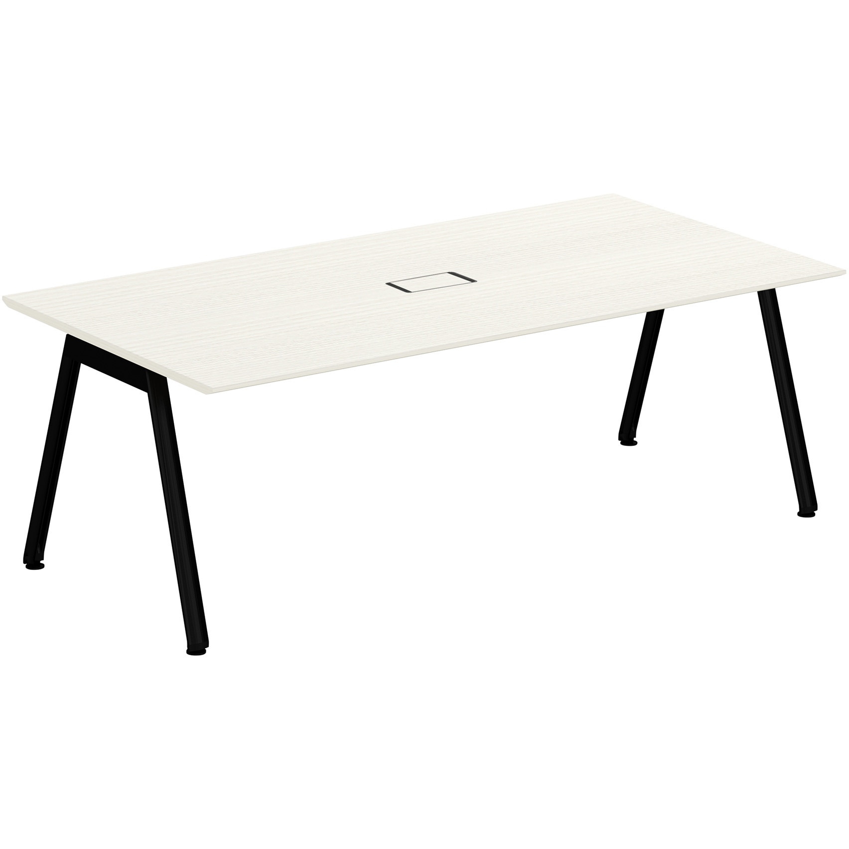 JVT-2111HWTN2TH アフィーノ ミーティングテーブル 角型 配線カバー付 アルミ塗装脚 W2100×D1100<配送時組立サービス付> 1台 イトーキ 【通販モノタロウ】