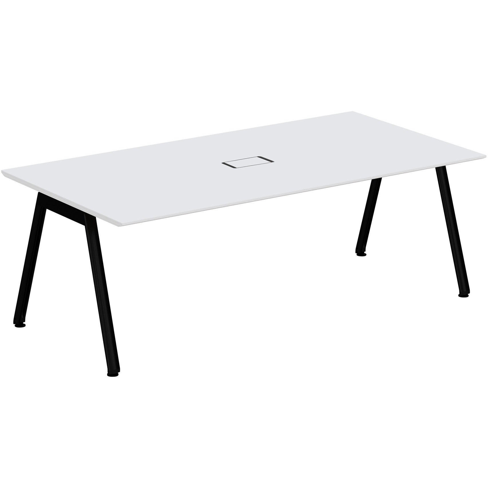 JVT-2111HWTN2TL アフィーノ ミーティングテーブル 角型 配線カバー付 アルミ塗装脚 W2100×D1100<配送時組立サービス付> 1台 イトーキ 【通販モノタロウ】