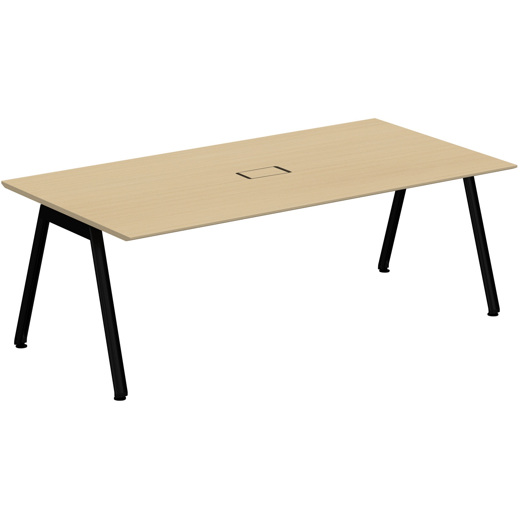 JVT-2111HWTN2TX アフィーノ ミーティングテーブル 角型 配線カバー付 アルミ塗装脚 W2100×D1100<配送時組立サービス付> 1台 イトーキ 【通販モノタロウ】