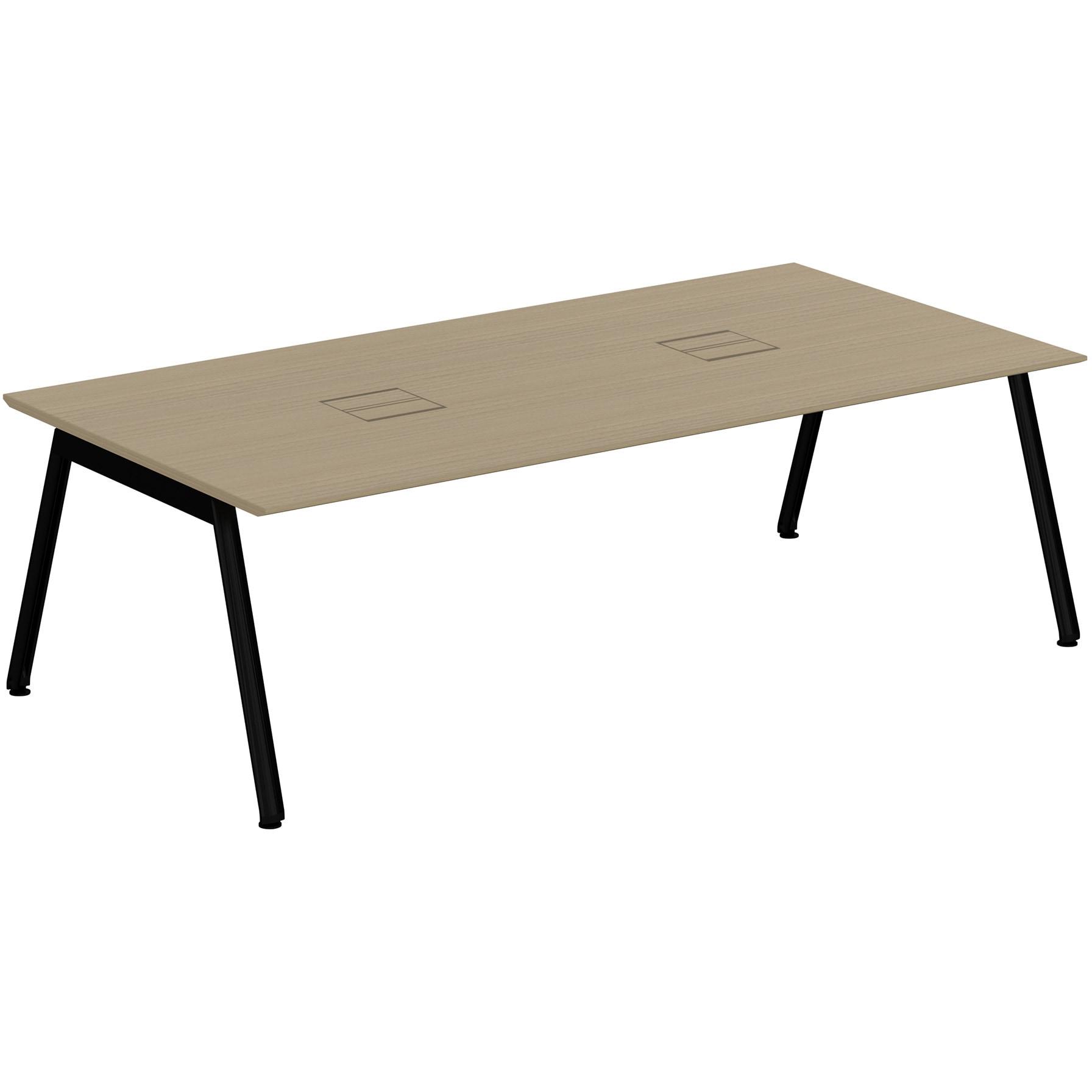 JVT-2412HHTN-TM アフィーノ ミーティングテーブル 角型 配線ユニット付 アルミ塗装脚 W2400×D1200<配送時組立サービス付> 1台 イトーキ 【通販モノタロウ】