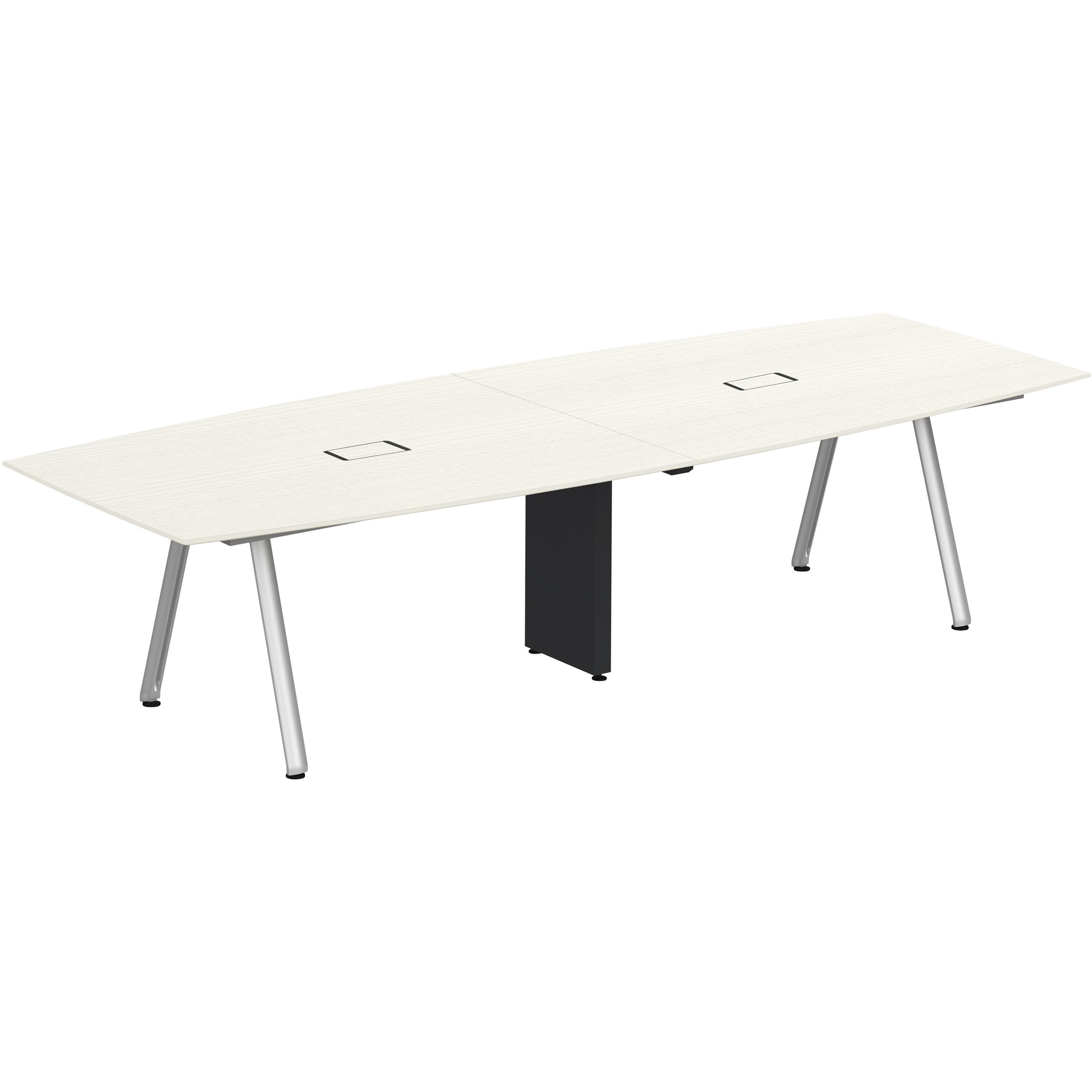 JVT-3212BWPN2PH アフィーノ ミーティングテーブル ボート型 配線カバー付 連結ワイヤリング・アルミミラー脚 W2400<配送時組立サービス付> 1台 イトーキ 【通販モノタロウ】