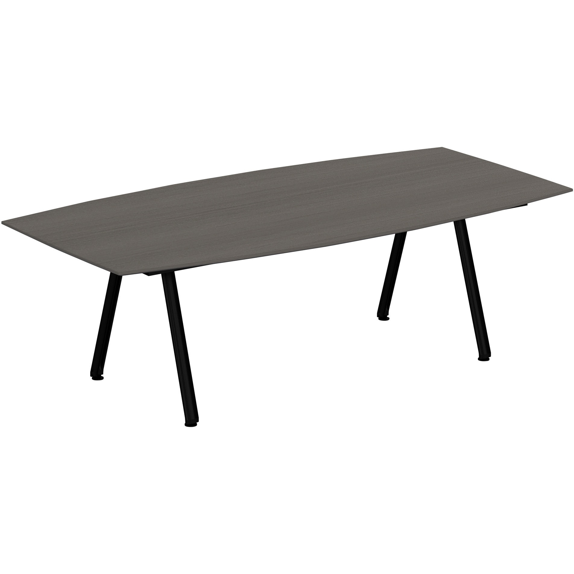 JVT-2412BNTN-TR アフィーノ ミーティングテーブル ボート型 連結ワイヤリング・アルミ塗装脚 W2400<配送時組立サービス付> 1台 イトーキ 【通販モノタロウ】