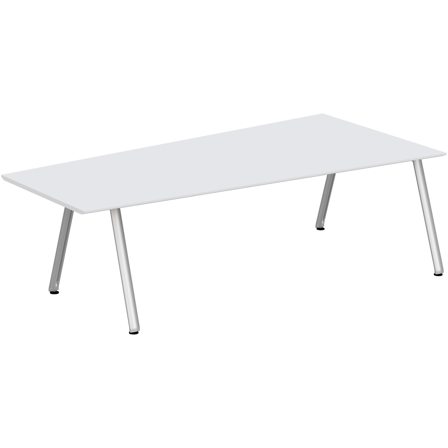 JVT-2412DNPN-PL アフィーノ ミーティングテーブル 台形型 連結ワイヤリング・アルミミラー脚 W2400<配送時組立サービス付> 1台 イトーキ 【通販モノタロウ】