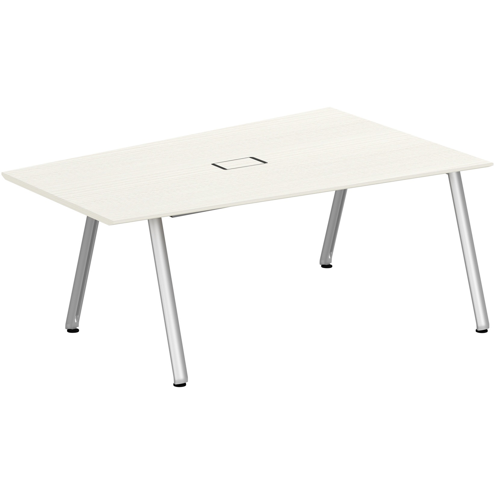 JVT-1812DWPN2PH アフィーノ ミーティングテーブル 台形型 配線カバー付 連結ワイヤリング・アルミミラー脚 W1800<配送時組立サービス付> 1台 イトーキ 【通販モノタロウ】