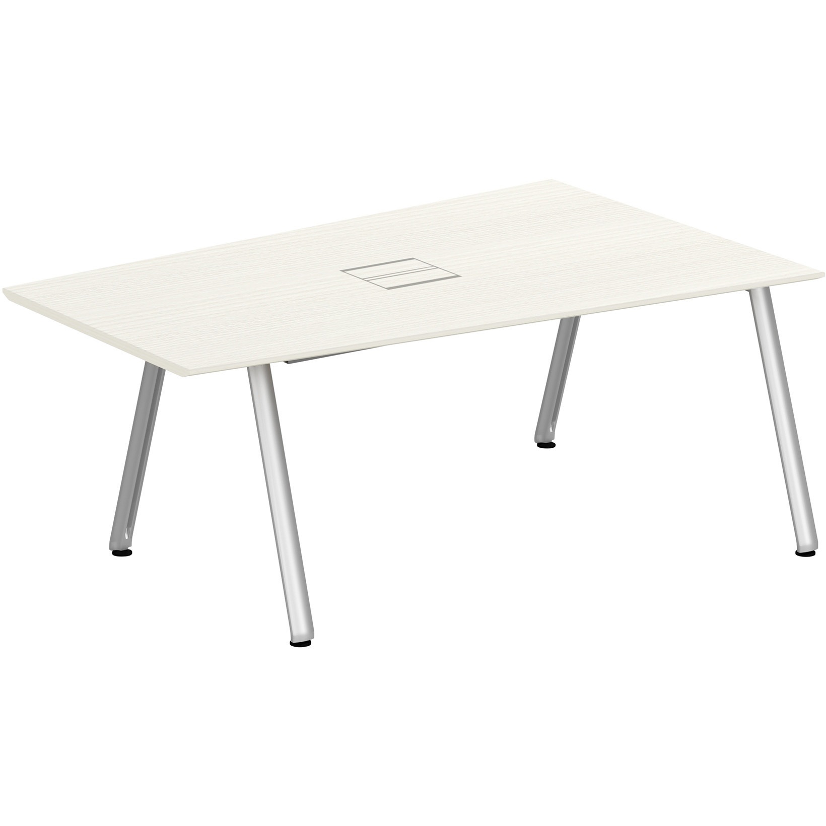 JVT-1812DHPN-PH アフィーノ ミーティングテーブル 台形型 配線ユニット付 連結ワイヤリング・アルミミラー脚 W1800<配送時組立サービス付> 1台 イトーキ 【通販モノタロウ】