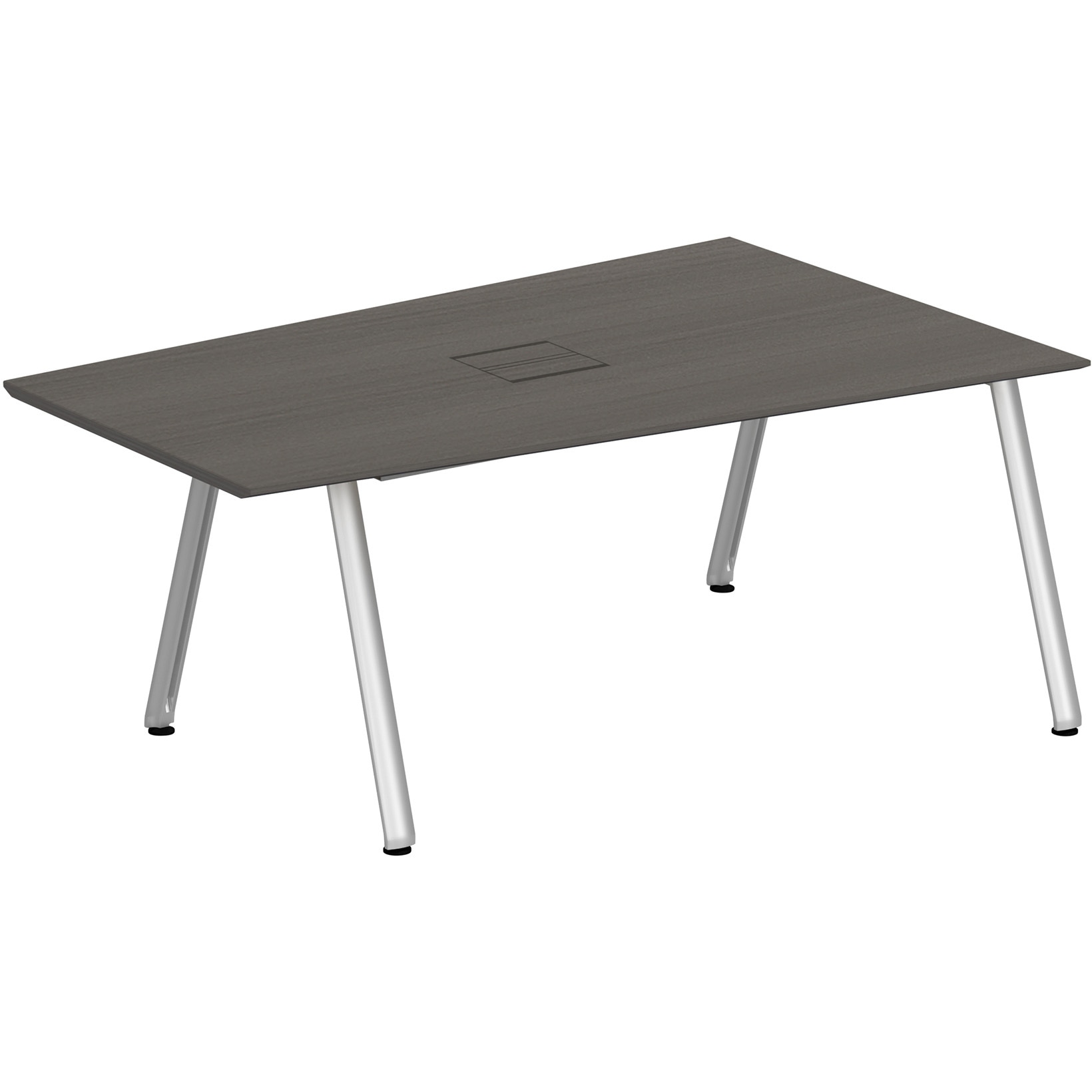 JVT-1812DHPN-PR アフィーノ ミーティングテーブル 台形型 配線ユニット付 連結ワイヤリング・アルミミラー脚 W1800<配送時組立サービス付> 1台 イトーキ 【通販モノタロウ】