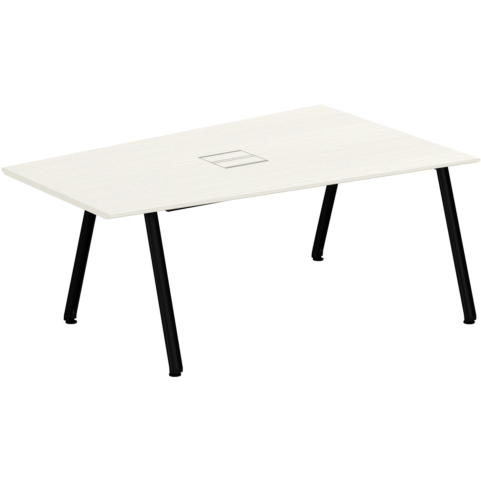 JVT-1812DHTN-TH アフィーノ ミーティングテーブル 台形型 配線ユニット付 連結ワイヤリング・アルミ塗装脚 W1800<配送時組立サービス付> 1台 イトーキ 【通販モノタロウ】