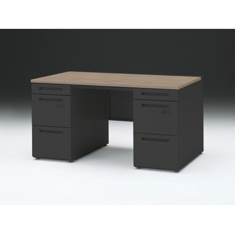 CZR-148BACK-171 CZRデスク 両袖机 ダイヤル錠 センター引出し付 W1400×D800<配送時組立サービス付> イトーキ 高さ720mm幅1399mm  CZR-148BACK-171