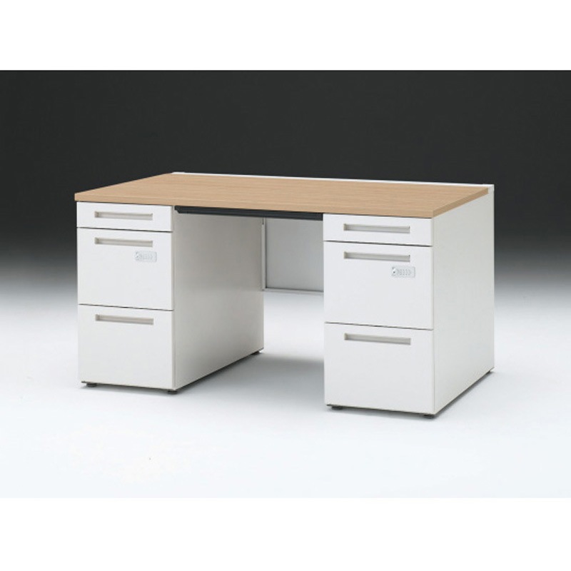 CZR-148BACK-992 CZRデスク 両袖机 ダイヤル錠 センター引出し付 W1400×D800<配送時組立サービス付> イトーキ 高さ720mm幅1399mm  CZR-148BACK-992