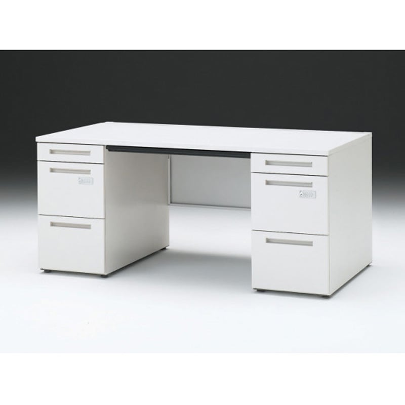 CZR-168BACK-9W9 CZRデスク 両袖机 ダイヤル錠 センター引出し付 W1600×D800<配送時組立サービス付> イトーキ 高さ720mm幅1599mm  CZR-168BACK-9W9