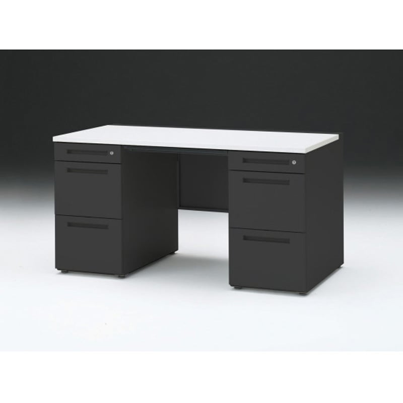 CZR-147BDC-1W9 CZRデスク 両袖机 ロングレールタイプ センター引出し付 W1400×D700<配送時組立サービス付> イトーキ 高さ720mm幅1399mm  CZR-147BDC-1W9