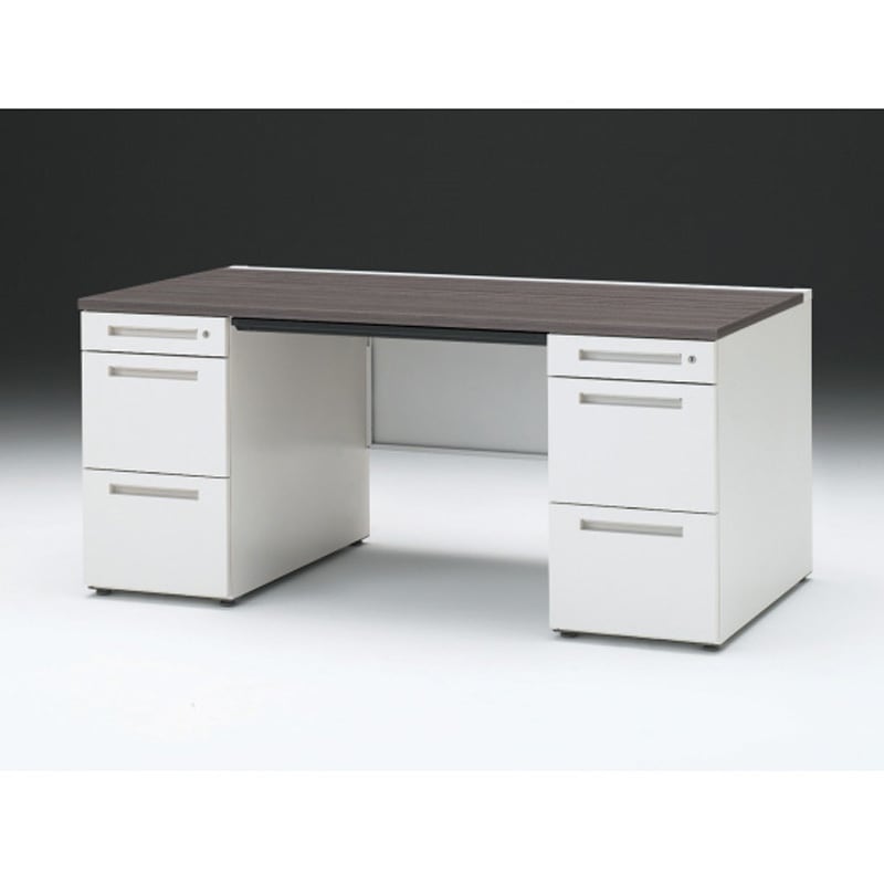 CZR-168BDC-981 CZRデスク 両袖机 ロングレールタイプ センター引出し付 W1600×D800<配送時組立サービス付> イトーキ 高さ720mm幅1599mm  CZR-168BDC-981