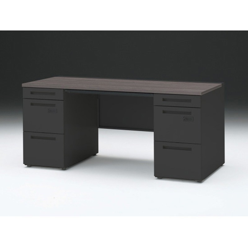 CZR-167BDCK-181 CZRデスク 両袖机 ロングレールタイプ ダイヤル錠 センター引出し付 W1600×D700<配送時組立サービス付> 1台 イトーキ 【通販モノタロウ】