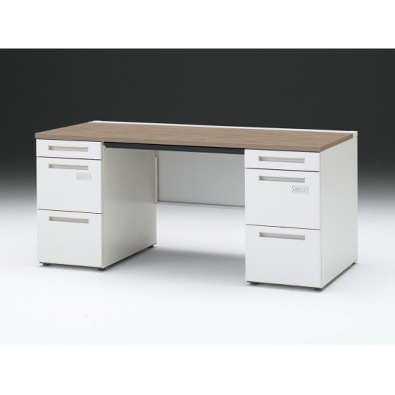 CZR-167BDCK-971 CZRデスク 両袖机 ロングレールタイプ ダイヤル錠 センター引出し付 W1600×D700<配送時組立サービス付> 1台 イトーキ 【通販モノタロウ】